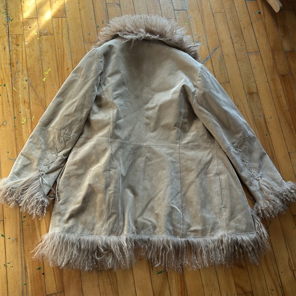 Vintage marvin richards Tan mongolian lamb suede Women's penny lane coat - Picture 9 of 9